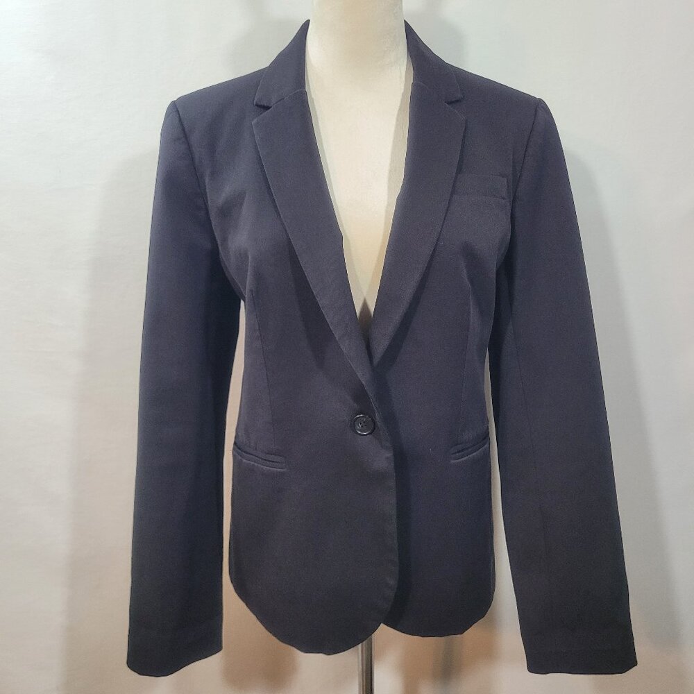J. Crew Stretch Cotton Blazer Black